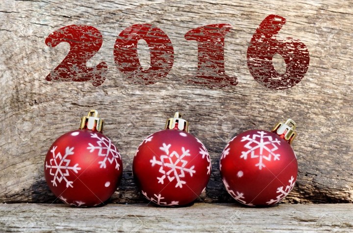 2016 and christmas balls